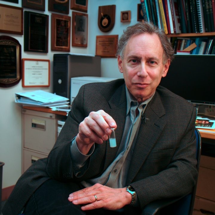 In this picture is 2008 Millennium Technology Prize Winner Robert Langer. His innovation is controlled drug release.