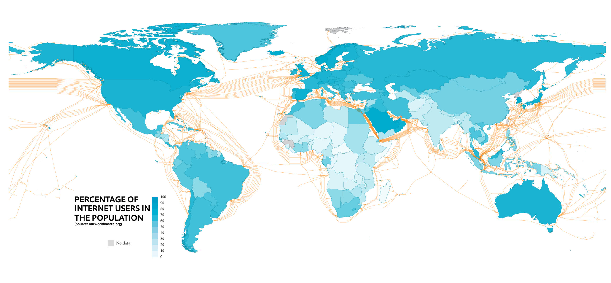 Number of internet users worldwide 2022